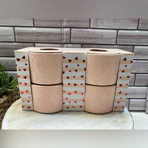 The Bakeshop by masterclass ❤️(4) Pink Heart embossed Ramekins 4x2””  NIB